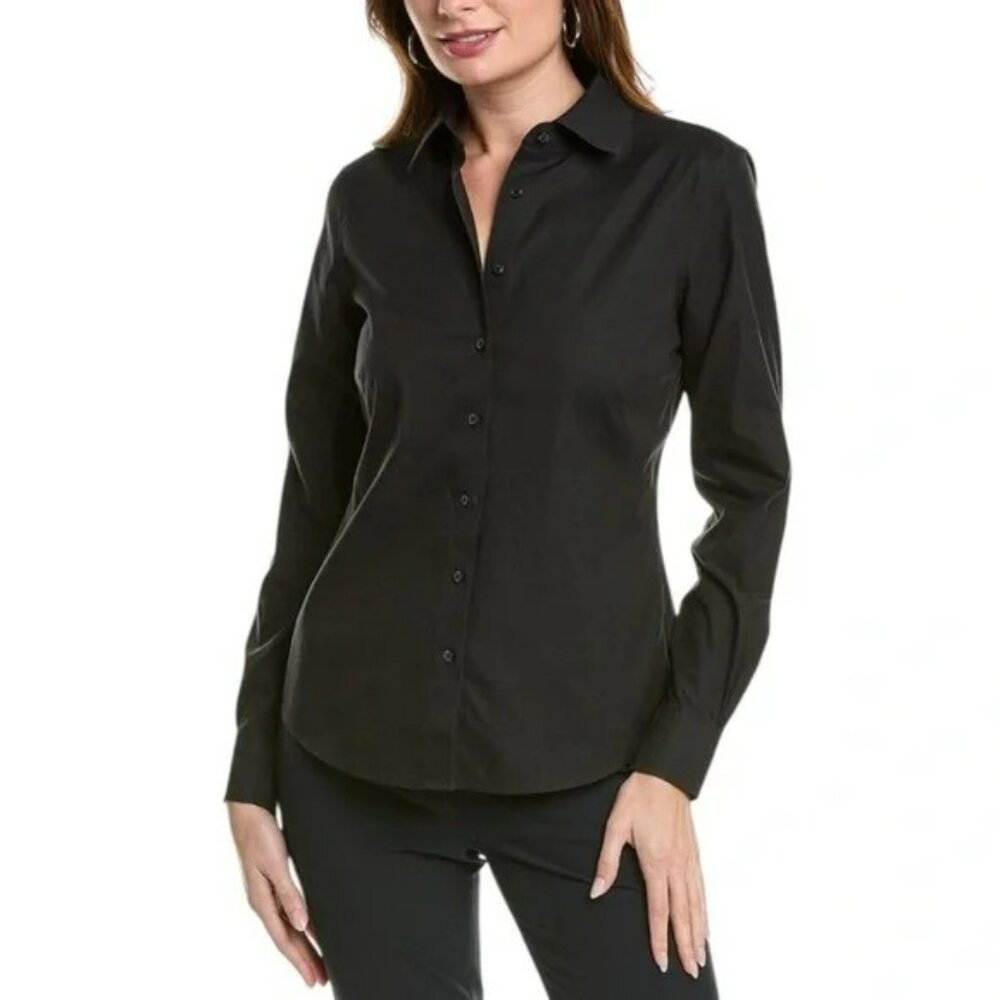 Brooks Brothers Button Down Solid Black Shirt Fit… - image 1